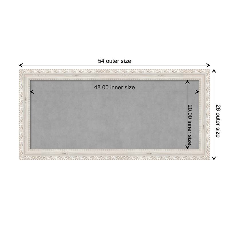 Amanti Art Opera Off White Framed Magnetic Board - Board Size 48x20
