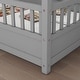 preview thumbnail 3 of 42, Pine Wood Floor Bed with House Roof Frame, Fence Guardrails for Kids, Boys and Girls