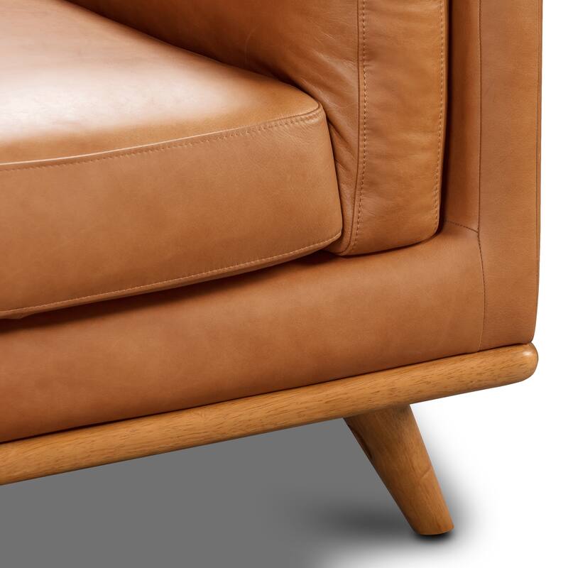 Poly and Bark Cadiz Corner Sectional - Genuine Italian Leather