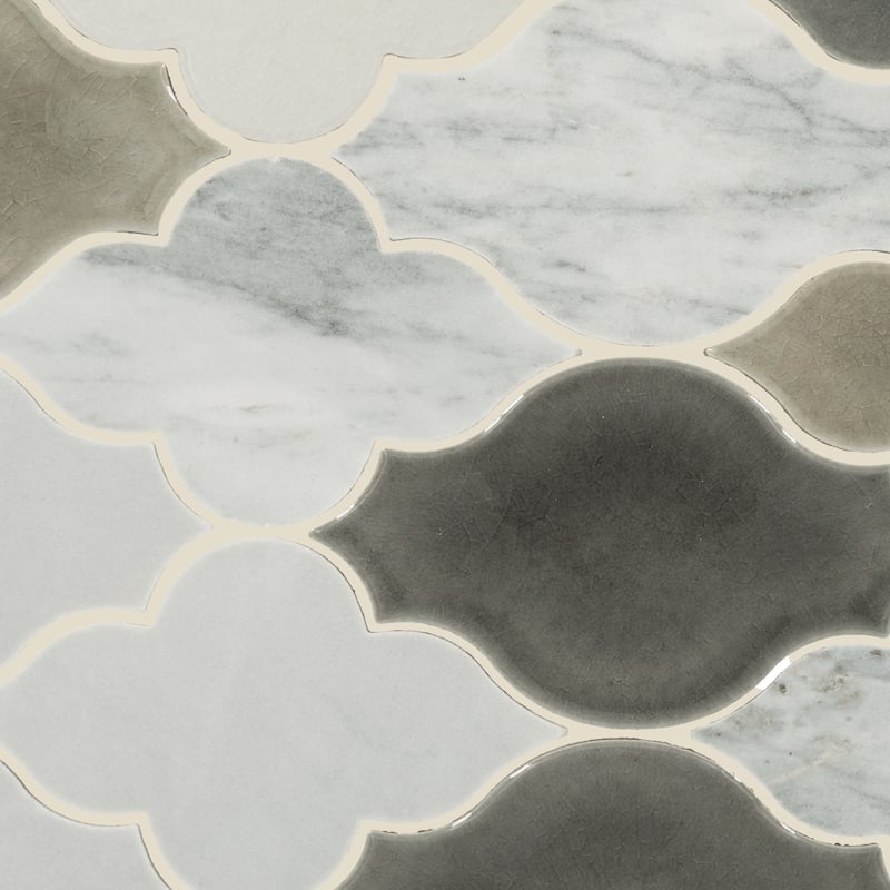 Daltile Raine Honed Natural Stone Arabesque Mosaic Tile (Set of 10) (7.38 SQFT Per Carton)