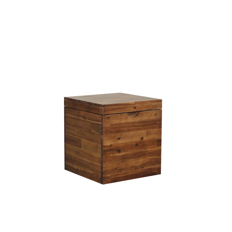 Emilia Dark Brown Storage Cube Trunk