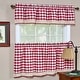 preview thumbnail 21 of 26, Buffalo Check Gingham Kitchen Curtain Tier Pairs, 58x36 Inches - 58x36 Inches