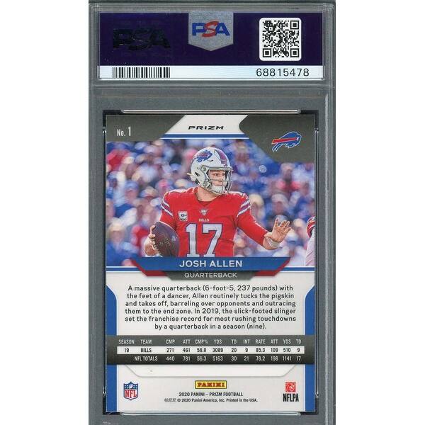 josh allen graded cards 2025 Panini Donruss Action All-pros Aap-jal Josh Allen PSA 9