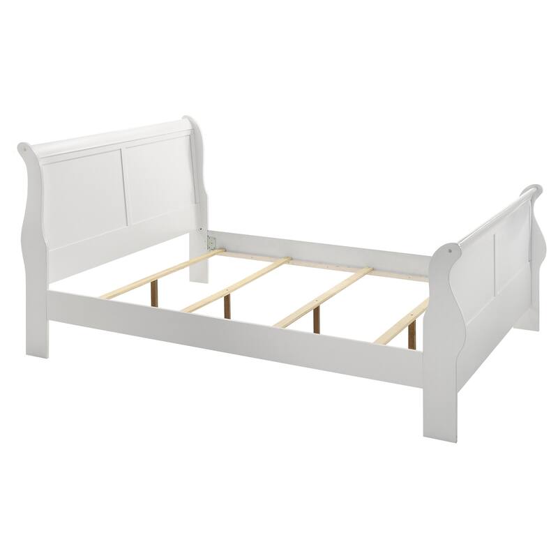 Louis Philippe Traditional Wood Sleigh Bed