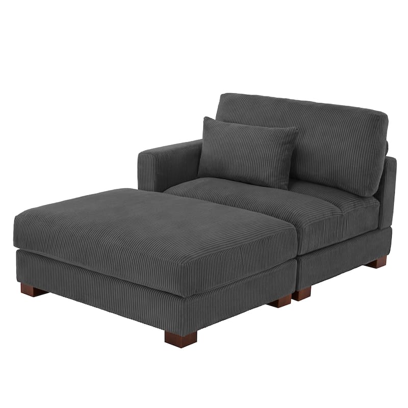 Modular Sectional Sofa with Ottomans