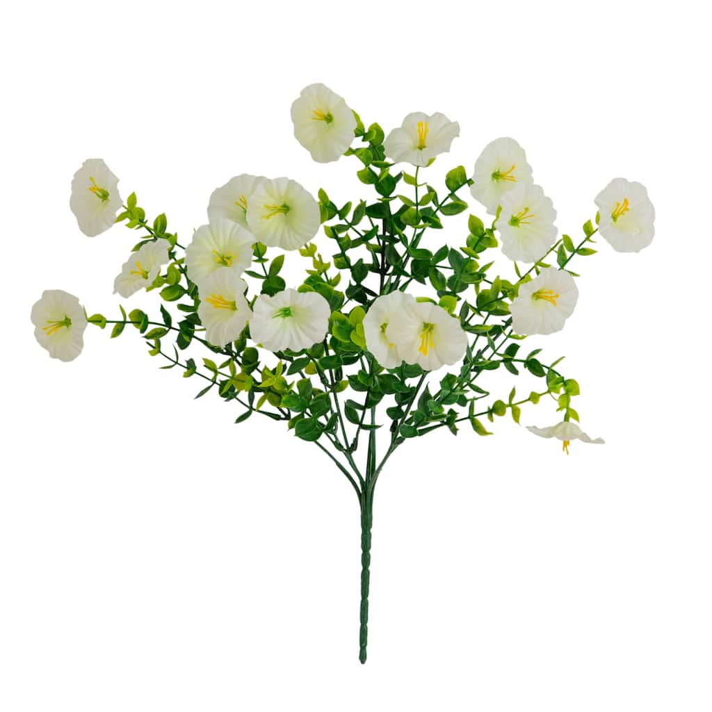 14-in UV Resistant Artificial Morning Glory Bush - Set of 12