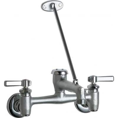 Chicago Faucets 8.35 GPM Wall Mounted Manual Sink Faucet with 8"