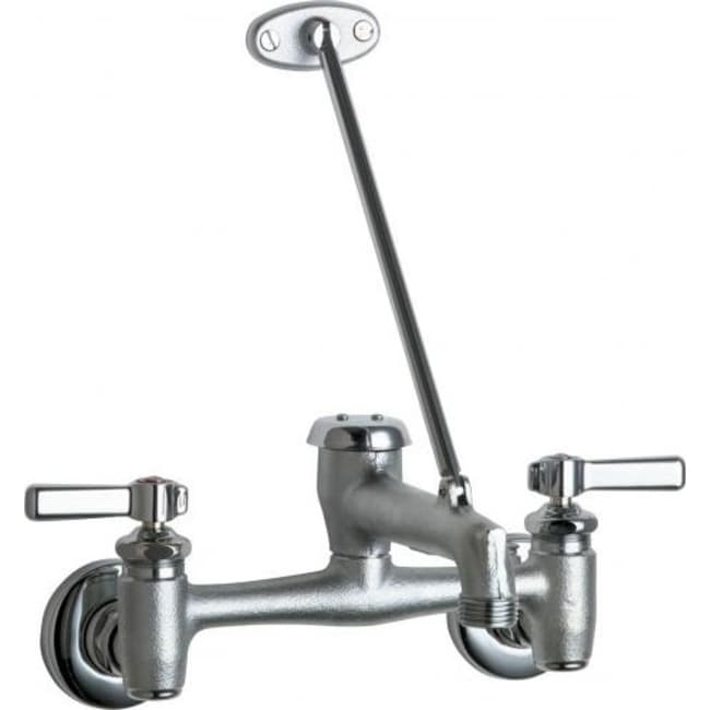 Chicago Faucets 8.35 GPM Wall Mounted Manual Sink Faucet with 8"