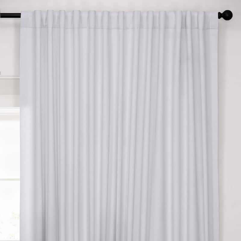 Exclusive Fabrics Extra Wide Performance Linen Blackout Curtains (1 Panel) Thermal Insulated Window Curtains