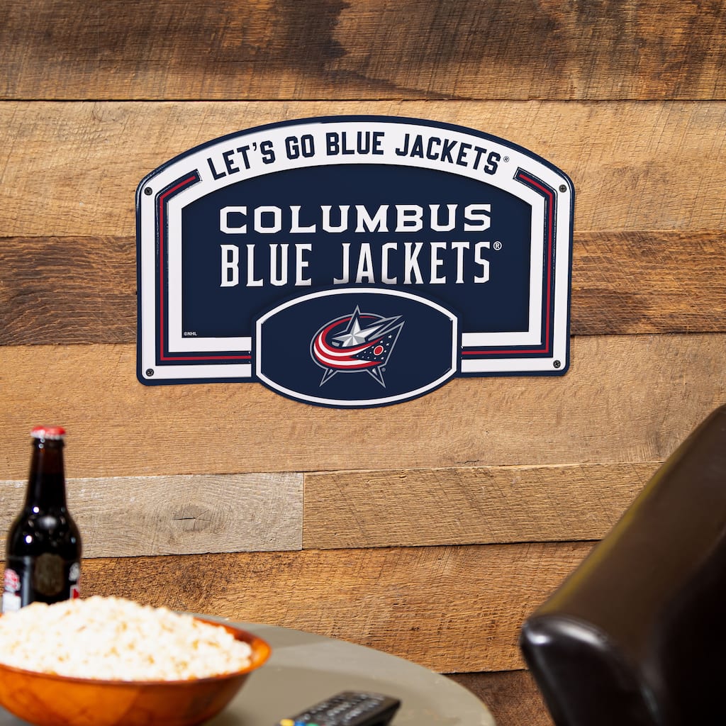 Columbus Blue Jackets Embossed Steel Wall Sign, 11" x 17"