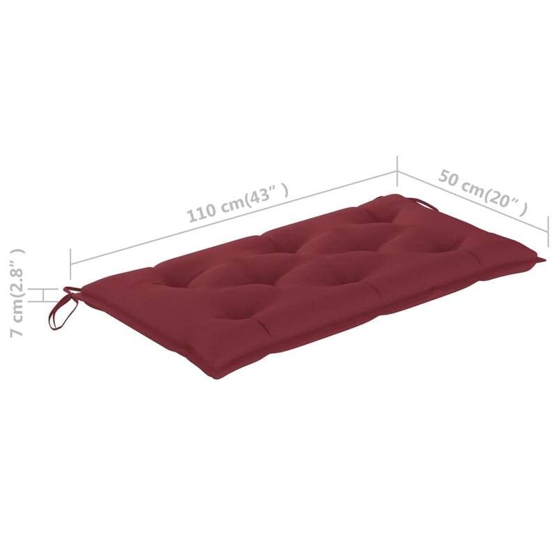 vidaXL Bench Cushion Water Repellent Outdoor Garden Seat Cushion Oxford Fabric