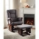 preview thumbnail 3 of 1, Aeron Grey Microfiber 2-piece Glider Chair and Ottoman Set
