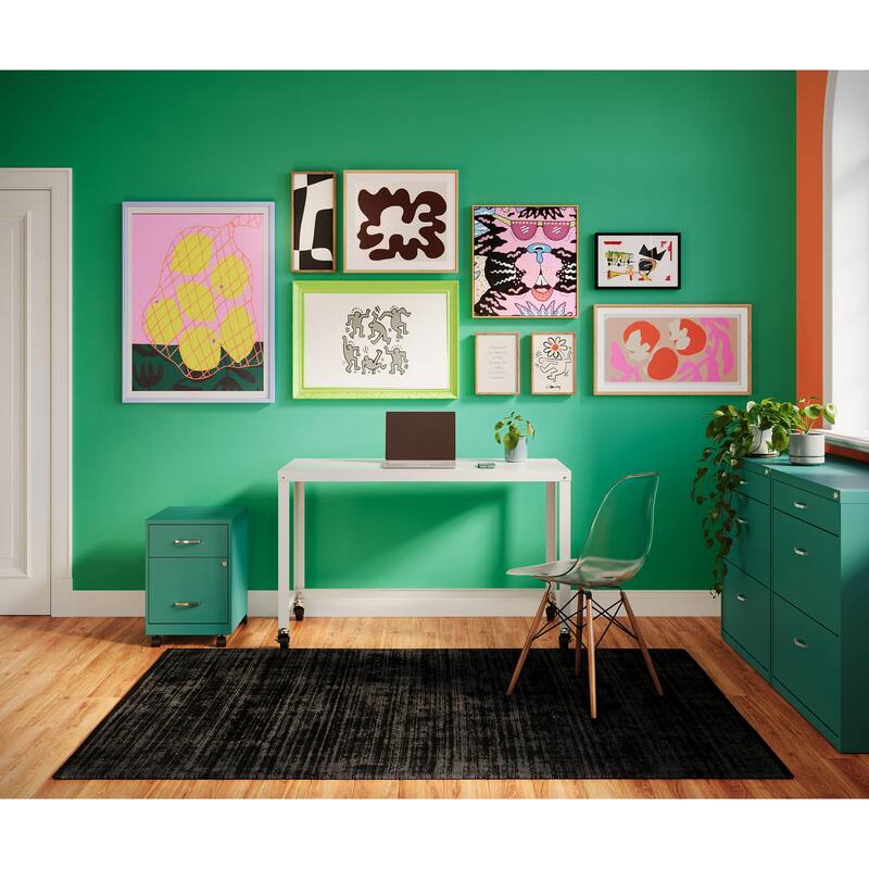 Space Solutions 18" Deep 2 Drawer Letter Width Mobile Vertical File Cabinet with Accessory Drawer