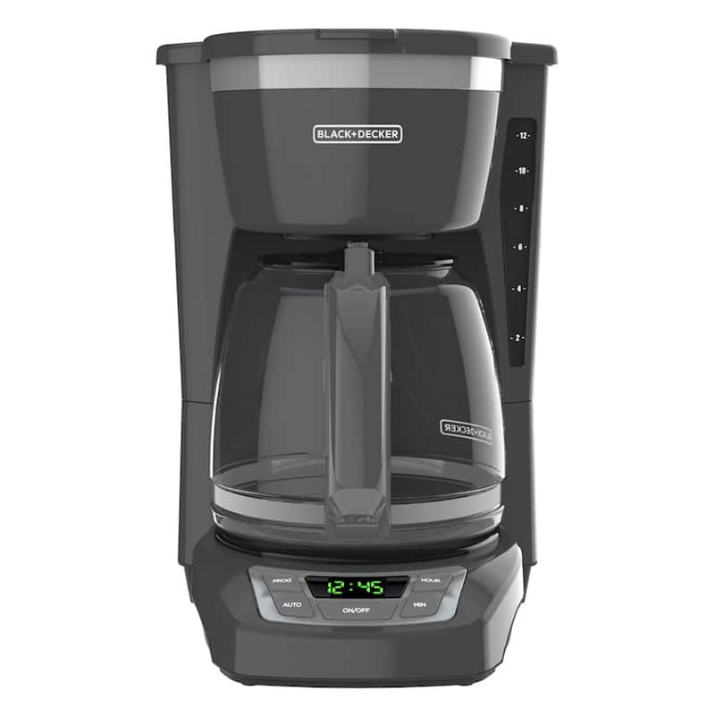 Black and Decker 12 Cup Programmable Coffee Maker in Gray - Grey