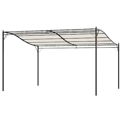 Outdoor Pergola Gazebo with UV-Resistant Polyester Canopy Powder-Coated Steel Frame Patio Backyard