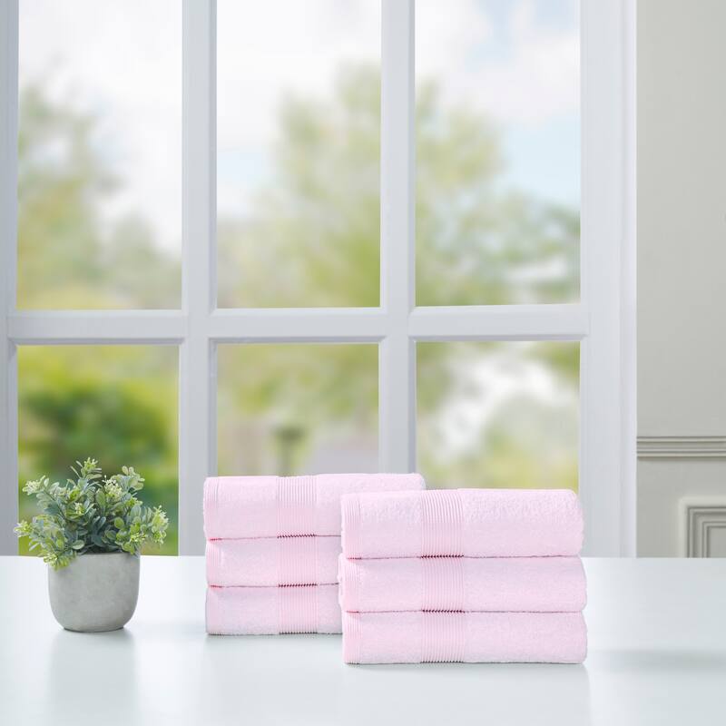 Fabstyles Luxury Hand Towels 16 x 28 Inches Set of 6 - 16x28
