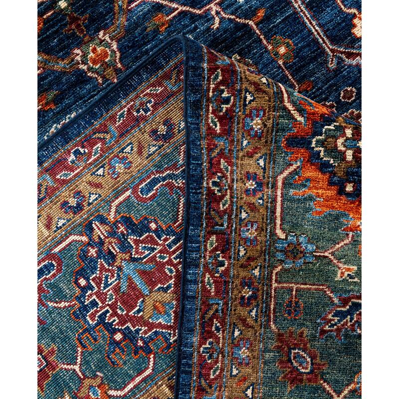 Serapi One-of-a-Kind Hand-Knotted Area Rug - Blue - 9' 2" x 11' 11"