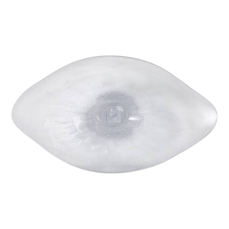 Glass Bowl Textured Handcrafted Finish Decorative Use - 3" Clear - 24" x 14" x 3"