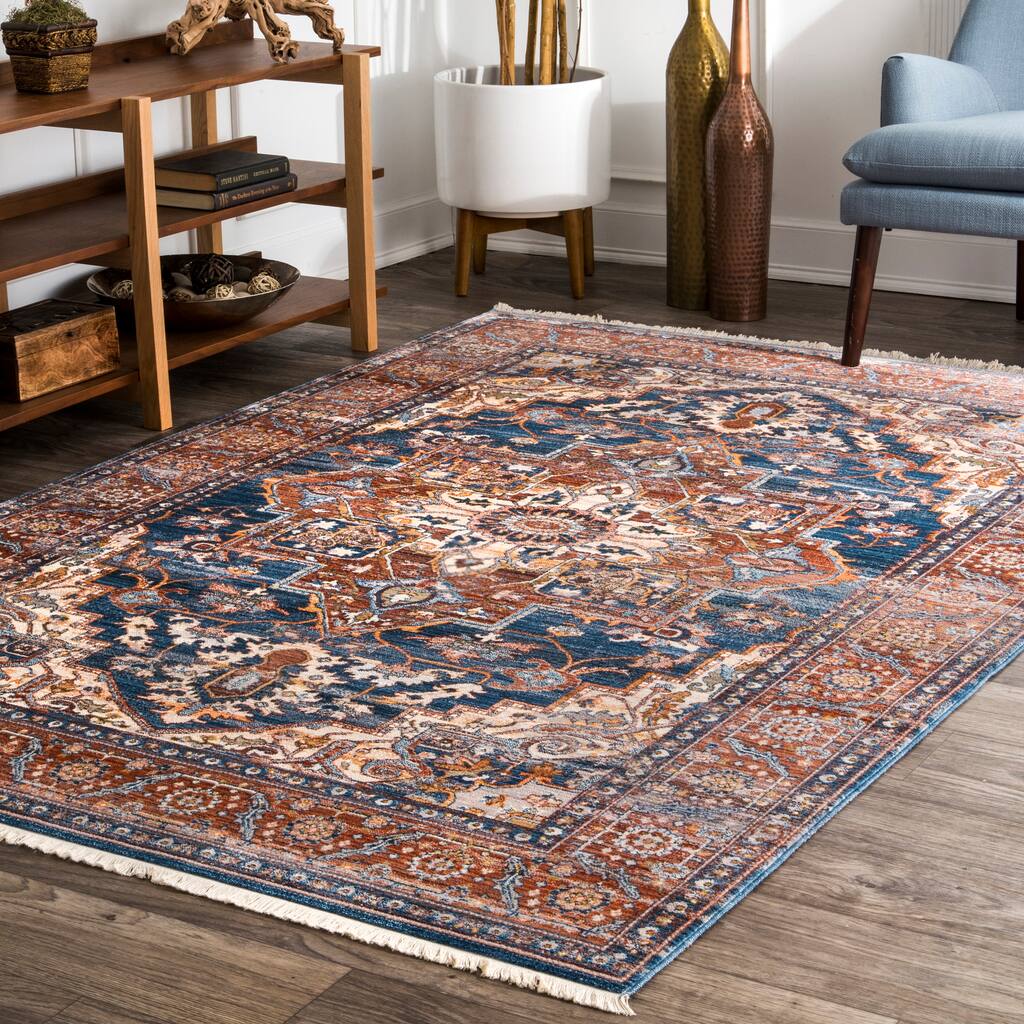 Nuloom Rust Antique Vintage Oriental Area Rug