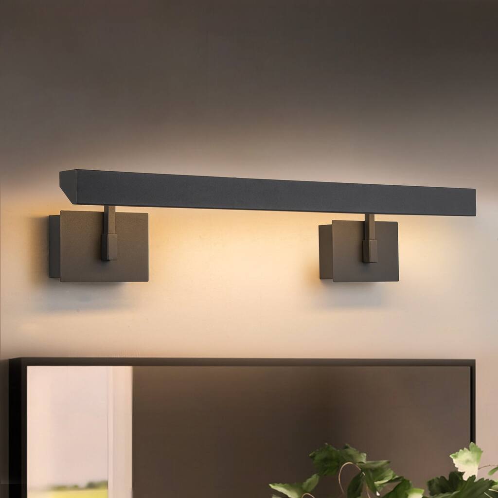 23.6 in. Modern Aluminum Linear Cylinder Strip Wall Light Dimmable Integrated LED Bathroom Vanity Light