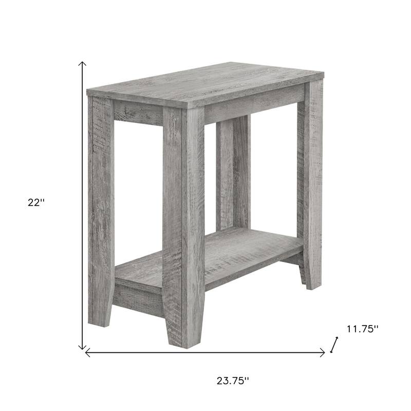 22 Inch End Table with Shelf for Living Room Bedroom or Entryway - 23.75” x 11.75” x 22”