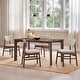 preview thumbnail 1 of 16, Spruce & Spring 5-Piece Modern Rectangle Dining Table Set with Upholstered Dining Chairs Walnut
