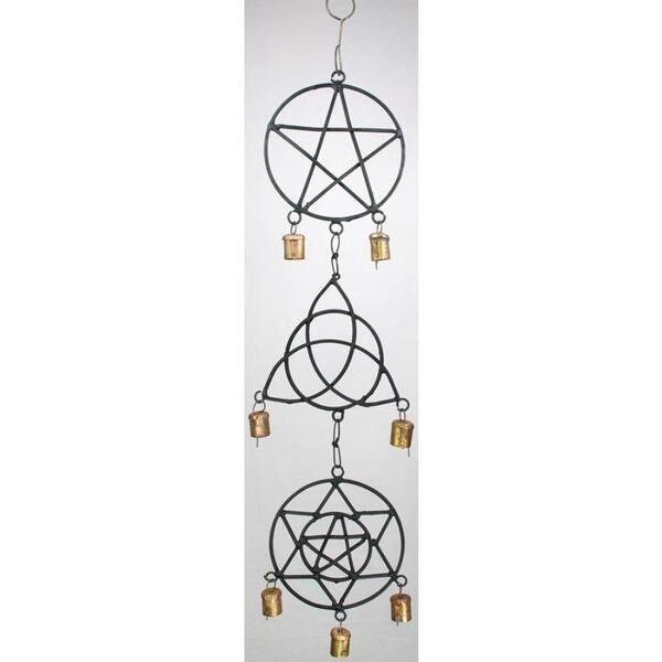 Pentagram Triquetra Solomon S Seal Wind Chime 5 Pictured Overstock 22318774 The word pentagram stems from the greek, pente. overstock com