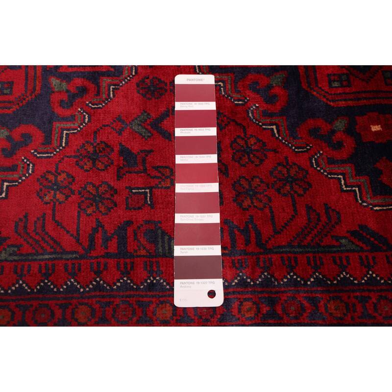 ECARPETGALLERY Hand-knotted Finest Khal Mohammadi Red Wool Rug - 2'11 x 12'4
