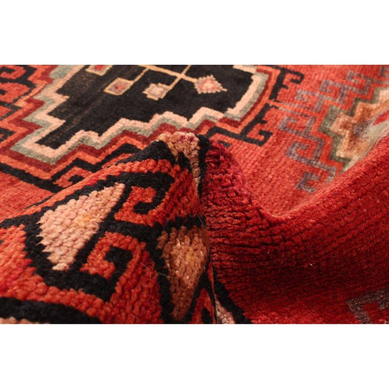 ECARPETGALLERY Hand-knotted Melis Vintage Red Wool Rug - 4'7 x 5'11