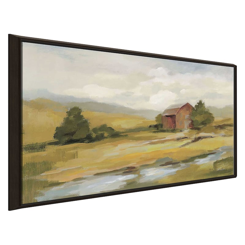 "Springtime Farm Neutral" Print on Floating Canvas