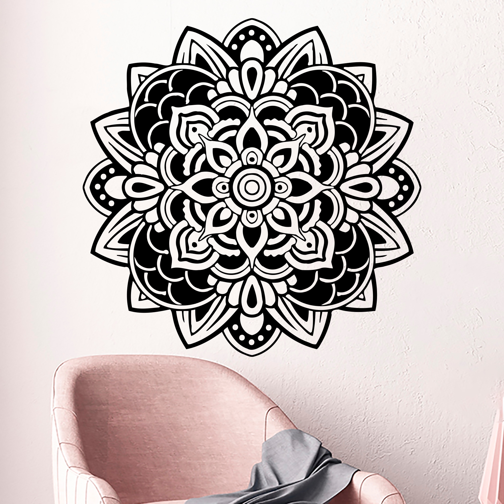 Yoga Wall Decal Vinyl Sticker, Yoga Studio Decor, Lotus Yoga Meditation  Symbol Fitness Pilates Sports Wall Decals Wall Art Home Decor