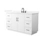 Option White / White Quartz Top / Matte Black Hardware