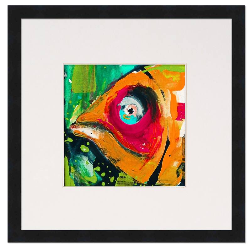 8x8 Frame with Mat - Black 11x11 Frame Wood Made to Display Print or Poster Measuring 8 x 8 Inches with White Photo Mat