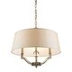 preview thumbnail 3 of 1, Wry Lighting Waverly 3-light Semi-Flush Mount in Aged Brass