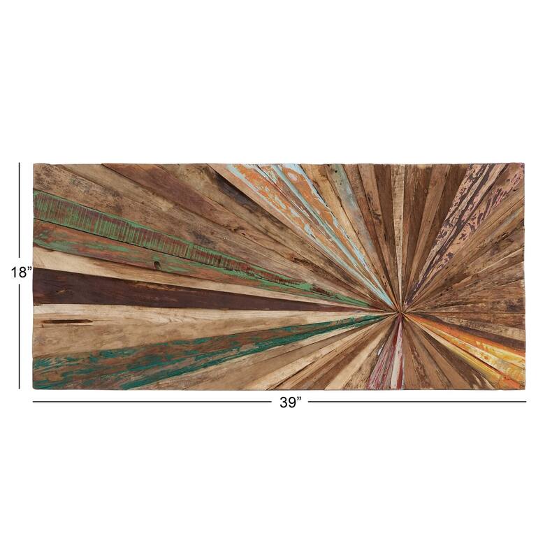 Brown Teak Rustic Wall Decor Abstract