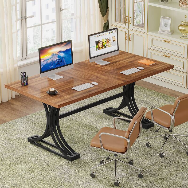 63'' Modern Executive Computer Desk, Large Writing Table for Home