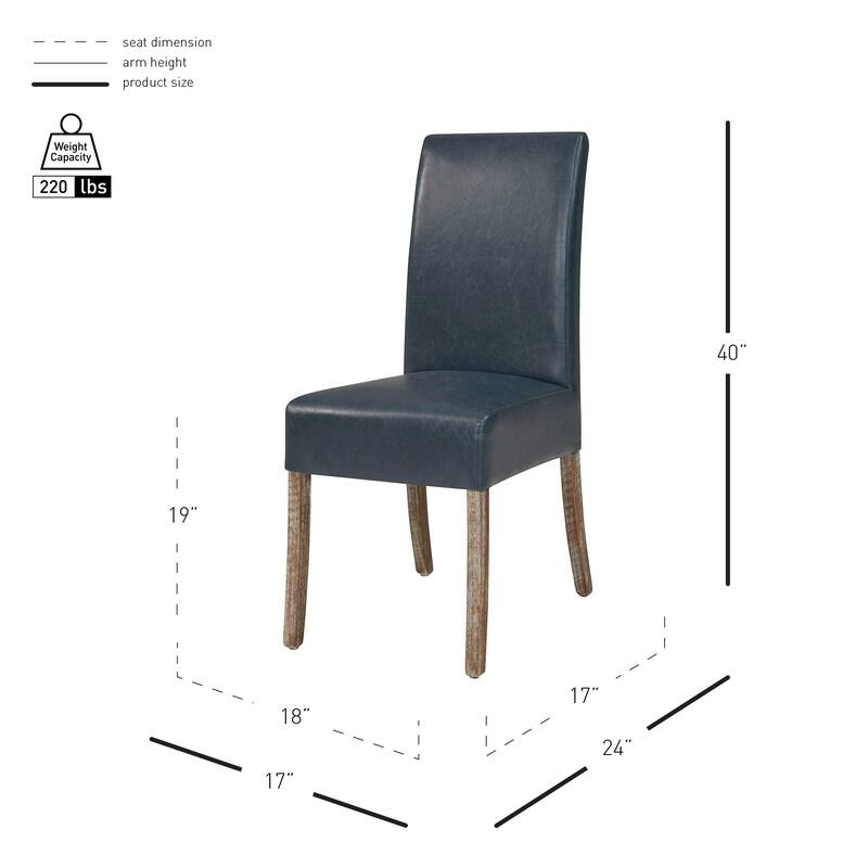 NPD Furniture Valencia Bonded Leather Chair (Set of 2)