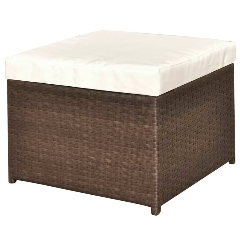 vidaXL Patio Furniture Set 4 Piece Patio Conversation Set with Table Rattan