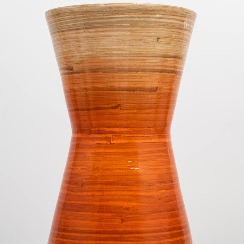 Uniquewise Classic Bamboo Floor Vase Handmade, For Dining, Living Room, Entryway, Fill Up With Dried Branches Or Flowers