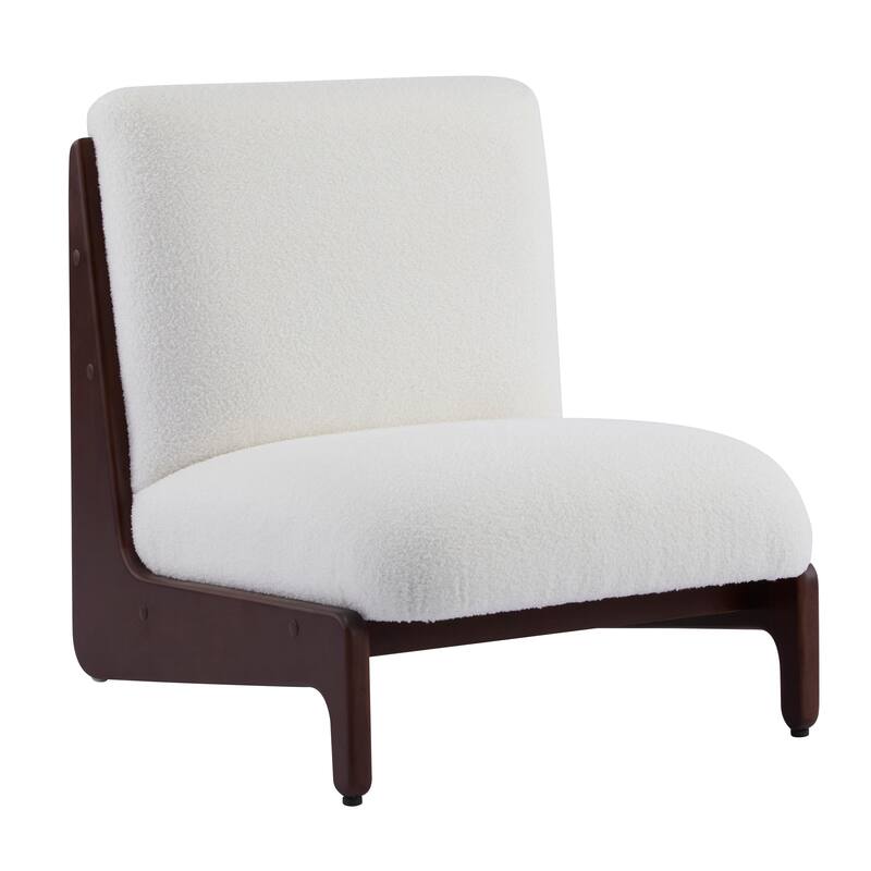 Christopher Knight Home - Modern Rubber Wood + Fabric Accent Chair