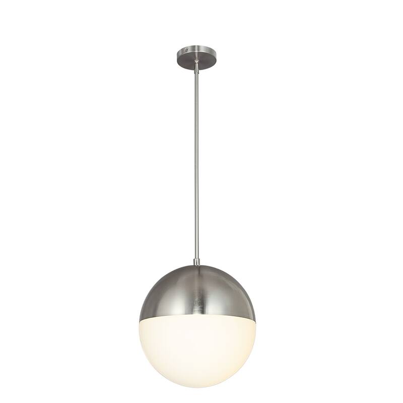 EVOLV Fusion Ion 14-inch Pendant with Opal Glass - Brushed Nickel