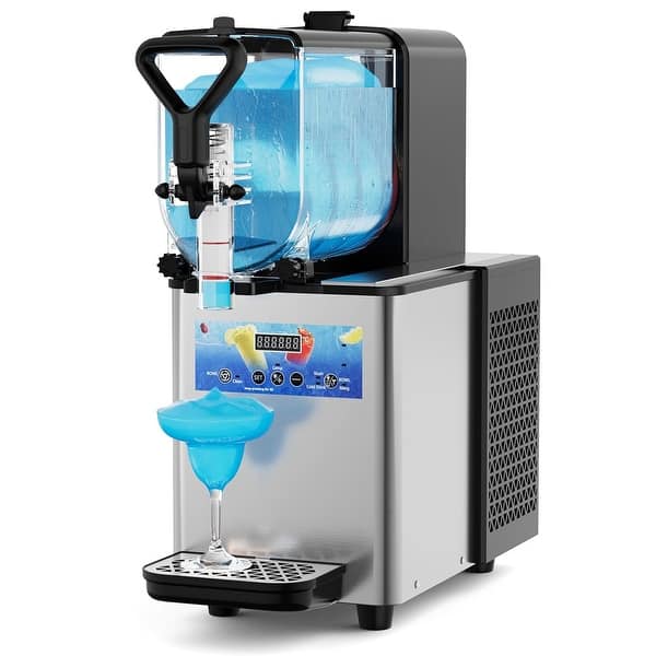 slide 2 of 5, Commercial Slushy Machine, 3Lx2Tank, Self-Cleaning, for Frozen Drinks, Snow Melting 3L x 1 Tank