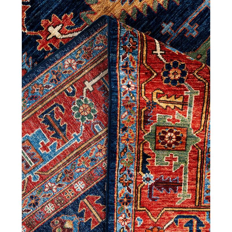 Serapi One-of-a-Kind Hand-Knotted Area Rug - Blue - 9' 0" x 11' 9"