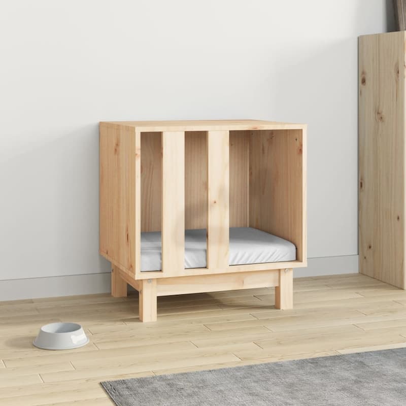vidaXL Dog House Natural Solid pine wood 19.7x15.7x20.5 in Simplistic