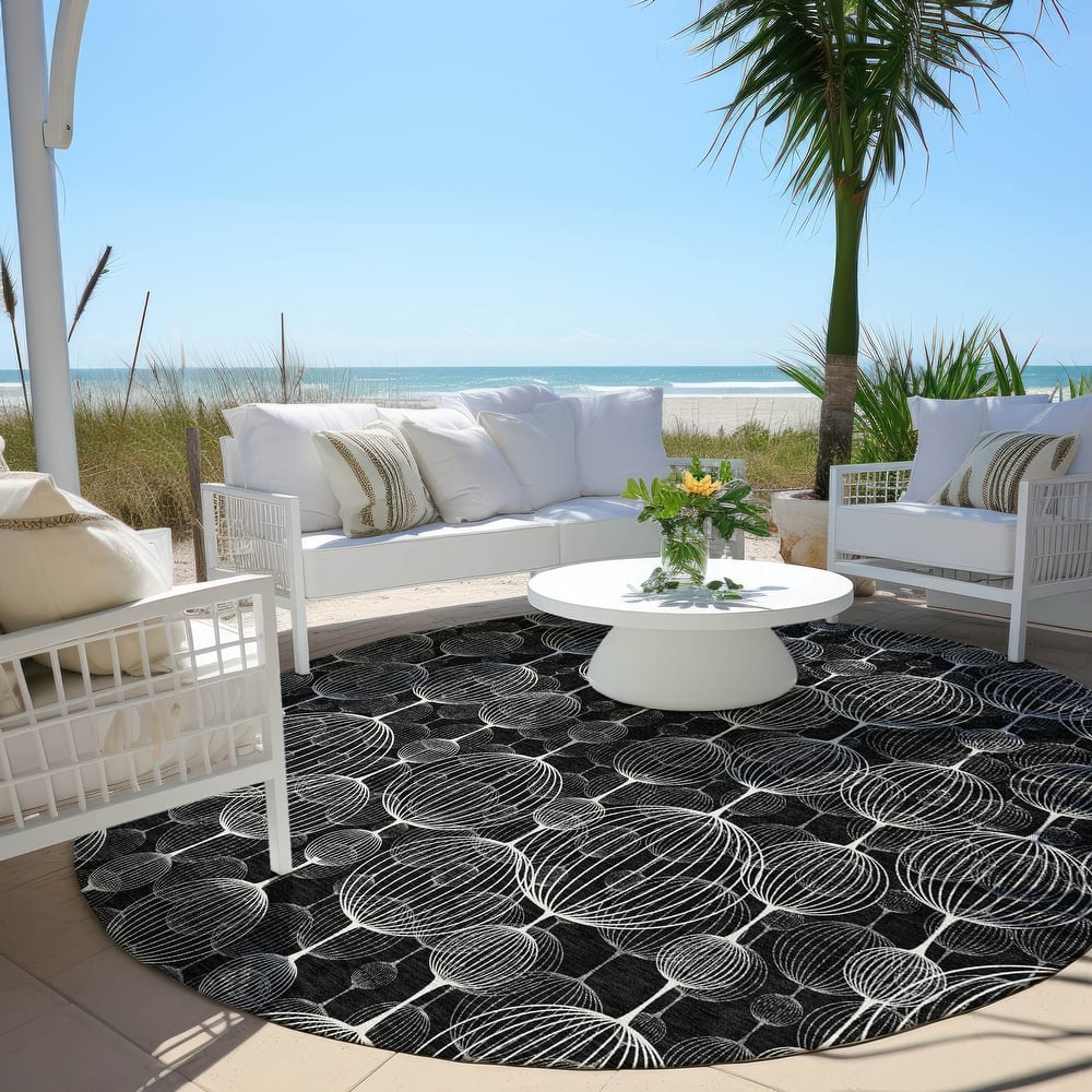 Machine Washable Indoor/ Outdoor Chantille Modern Decor Rug