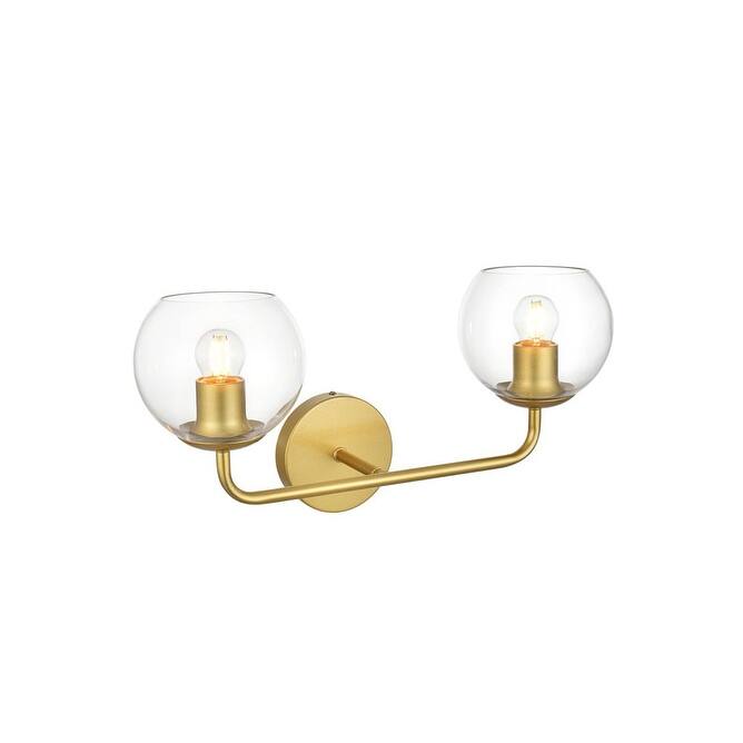 Elegant Lighting LD7321W19 Genesis 2 Light 10" Tall Bathroom Sconce