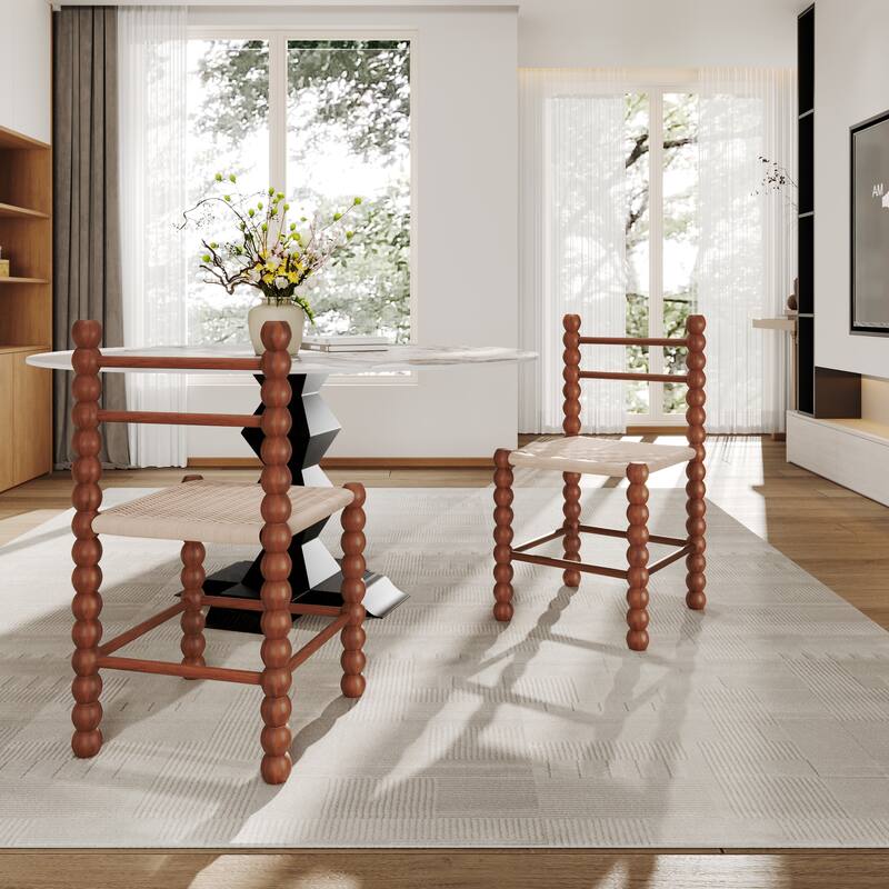 Wooden Dining Chairs Set of 2