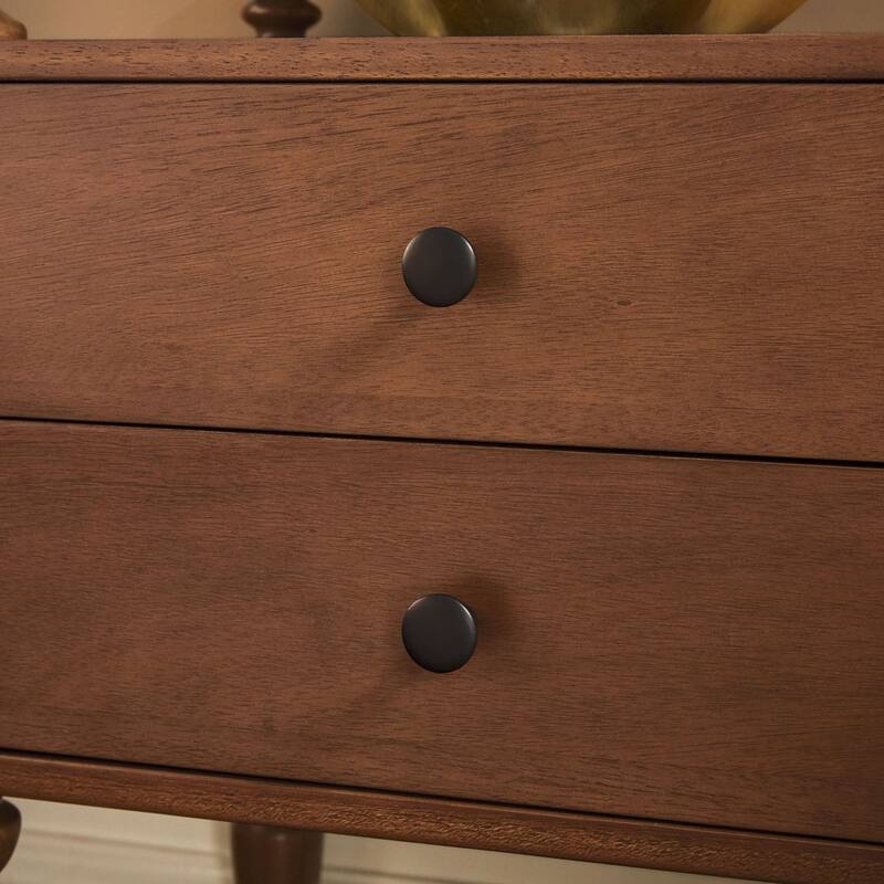 Walker Edison Easy Assembly Solid Wood 2-Drawer Nightstand