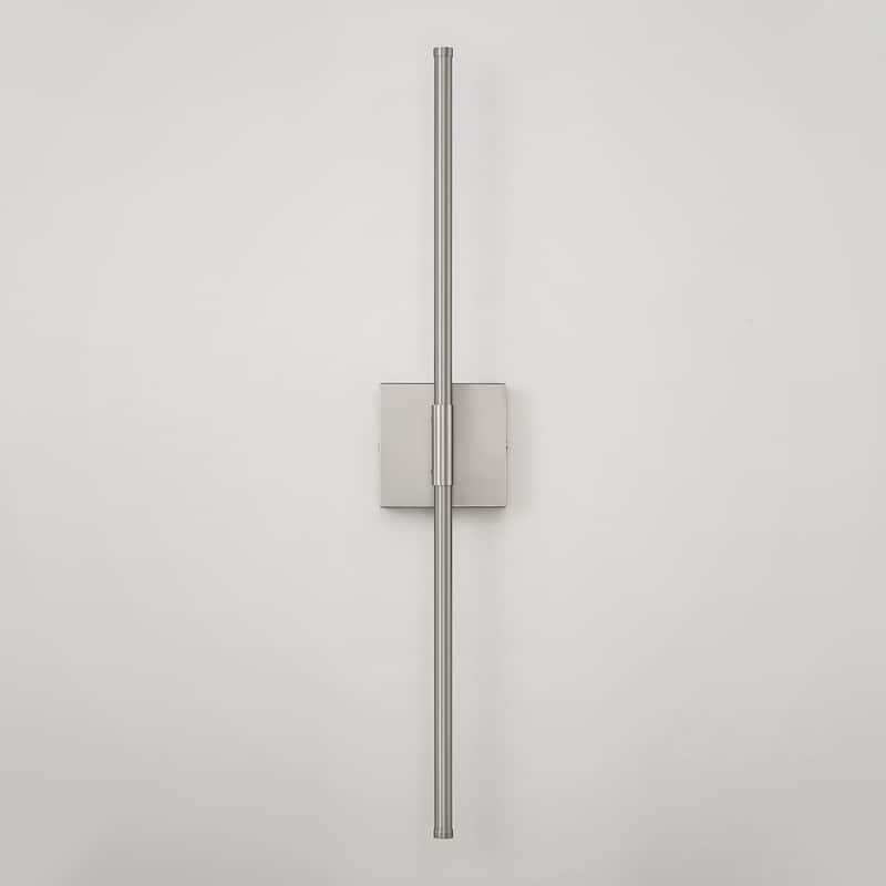 1-Light Modern Linear Aluminum Dimmable Integrated LED 3000K Warm Light Bathroom Vanity Lights for Mirror