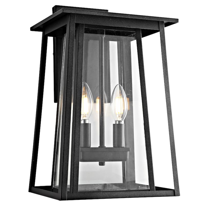 SAFAVIEH Mehriban Outdoor Wall Lantern - 9"x8.3"x15" - 9Wx8Dx15H